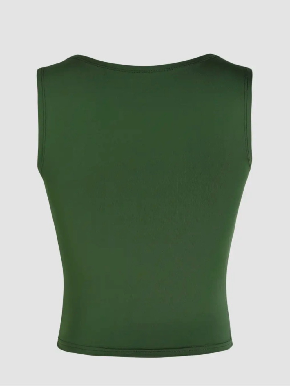 Cider Olive Green Lace V-Neck Crop Tank Top Size L - Picture 2 of 7